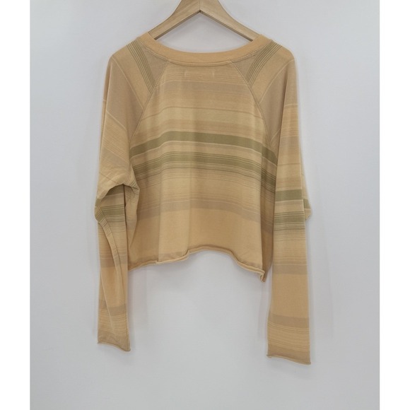 Free People We The Free Crop Top Prosecco Striped Size Sm 90's Vibe Boho Grunge - Picture 2 of 10